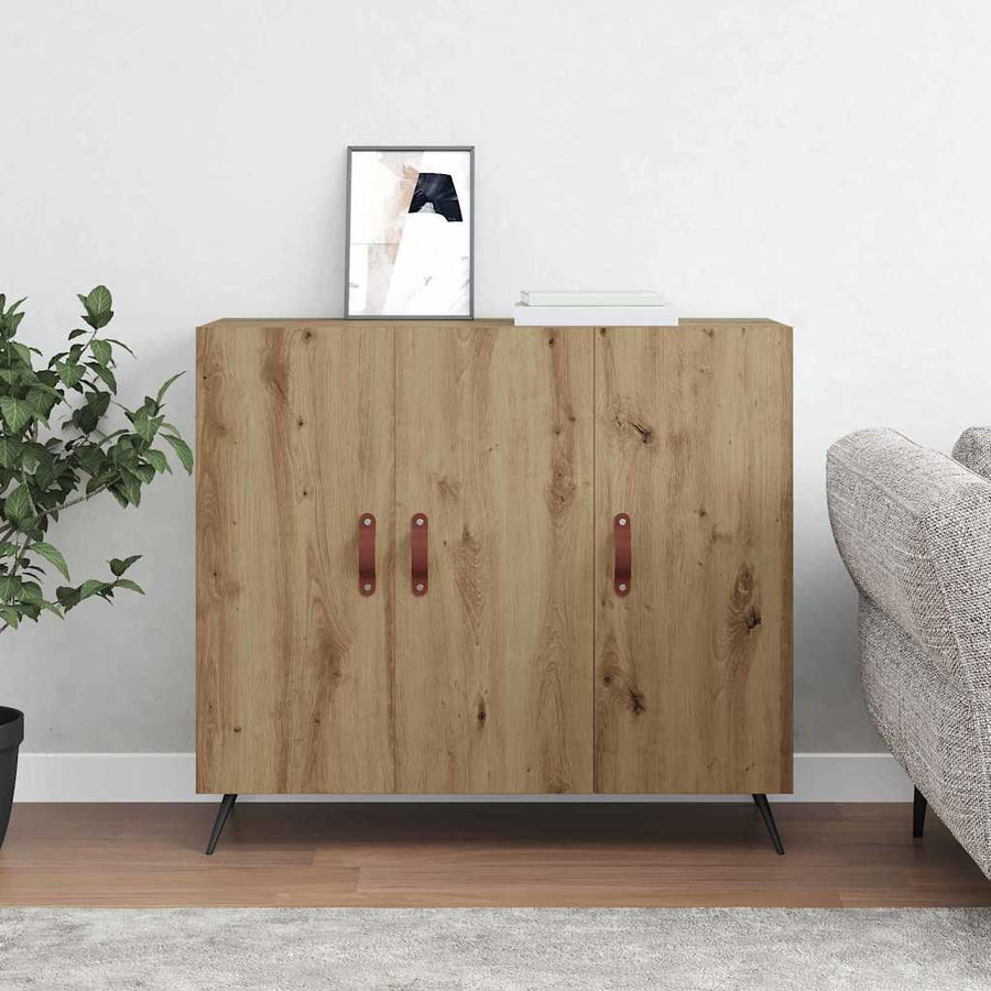 Dressoir Bruin 90 x 34 x 80 cm Bewerkt hout