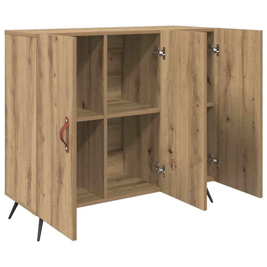 Dressoir Bruin 90 x 34 x 80 cm Bewerkt hout