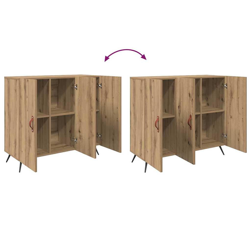 Dressoir Bruin 90 x 34 x 80 cm Bewerkt hout