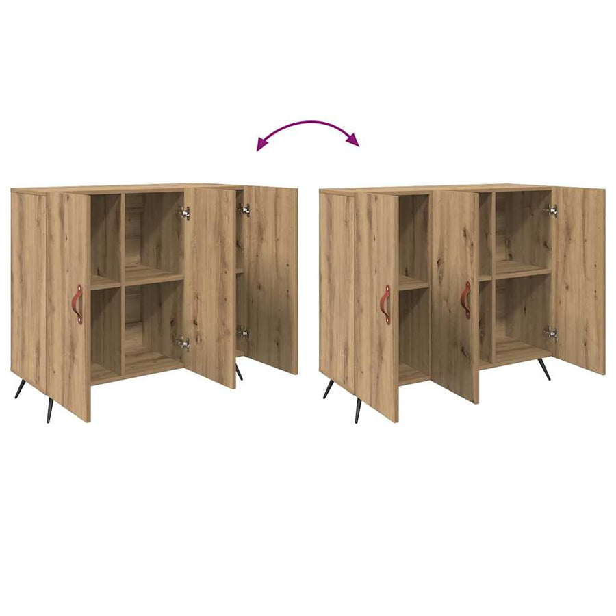Dressoir Bruin 90 x 34 x 80 cm Bewerkt hout