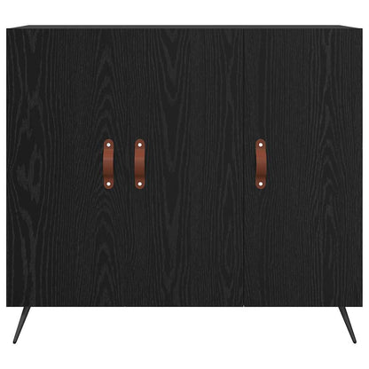 Dressoir Zwart 90 x 34 x 80 cm Bewerkt hout