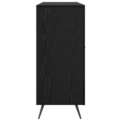 Dressoir Zwart 90 x 34 x 80 cm Bewerkt hout