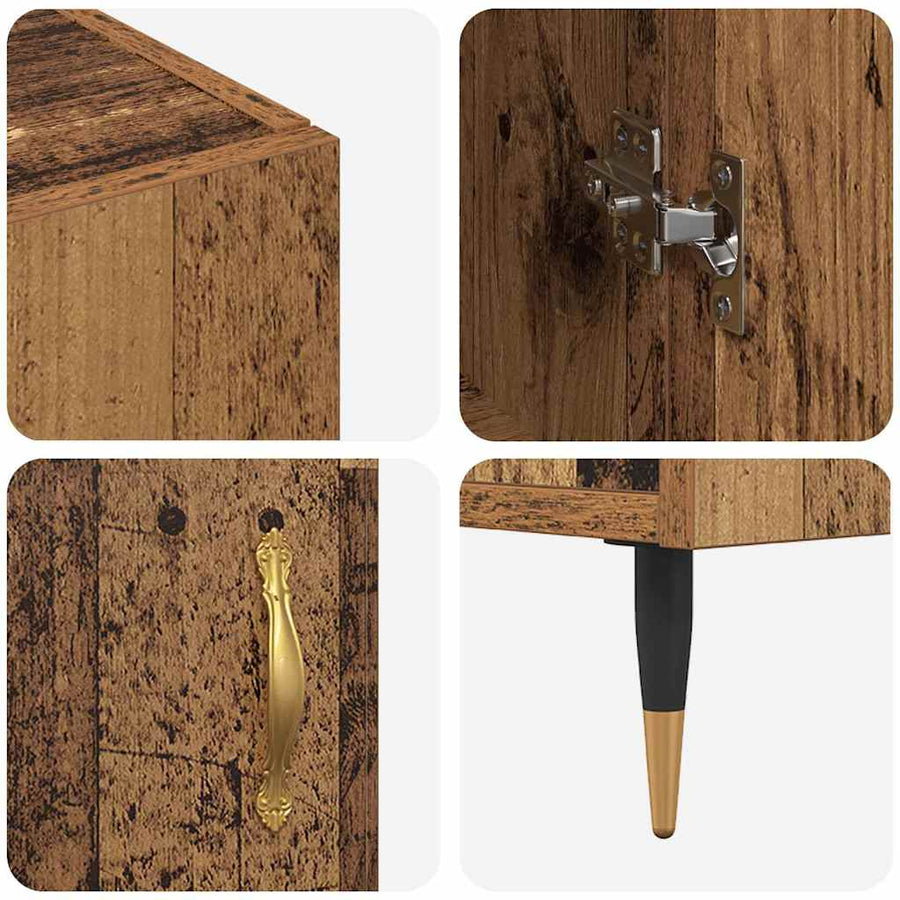 Dressoir Oudhout 90 x 34 x 80 cm Bewerkt hout