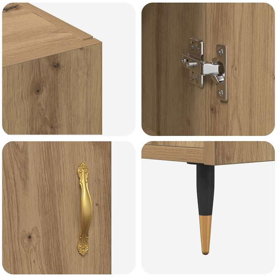 Dressoir Artisan Eiken 90 x 34 x 80 cm Bewerkt hout