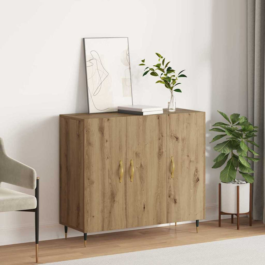 Dressoir Artisan Eiken 90 x 34 x 80 cm Bewerkt hout