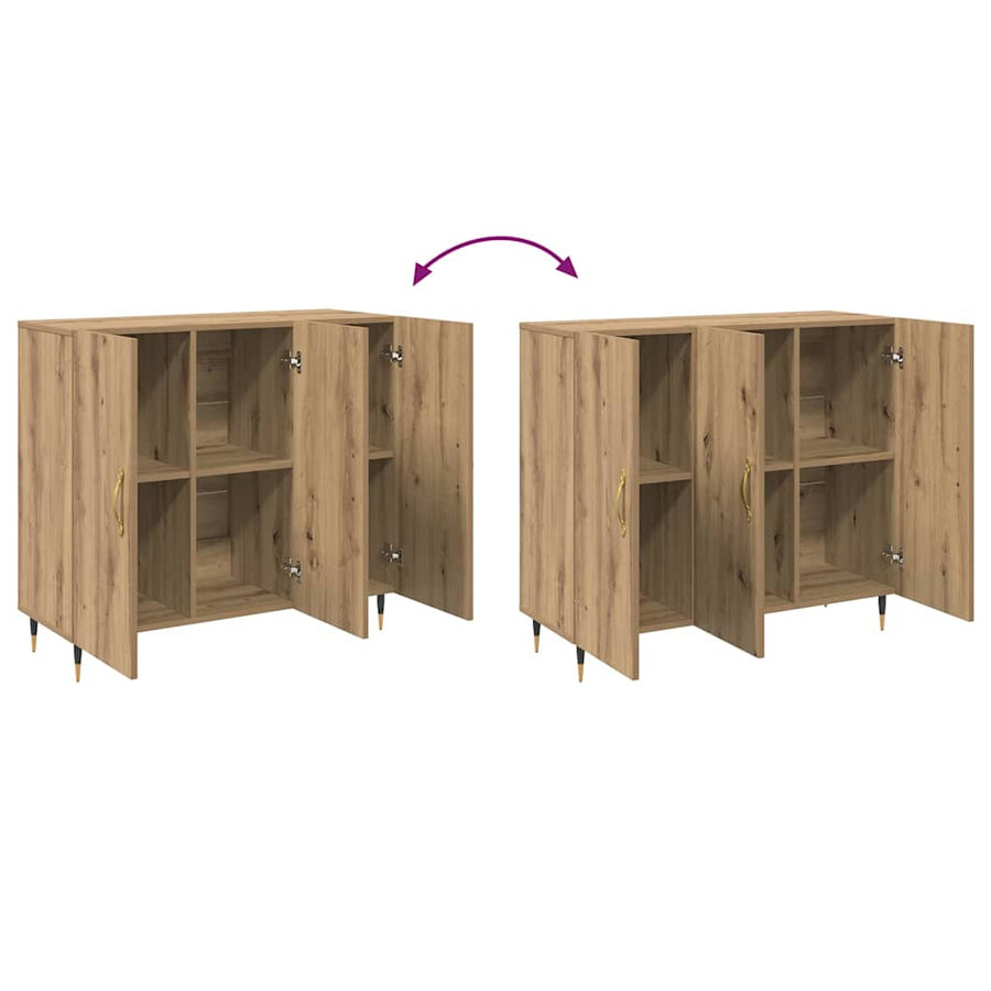 Dressoir Artisan Eiken 90 x 34 x 80 cm Bewerkt hout