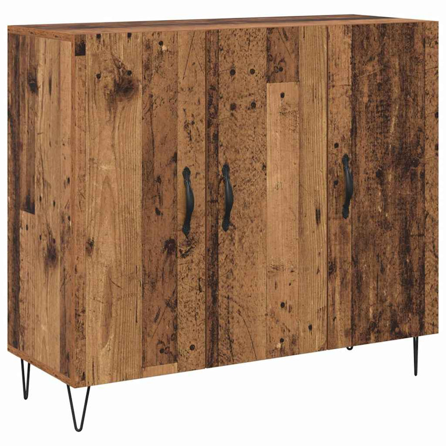 Dressoir Oudhout 90 x 32,5 x 80 cm Bewerkt hout