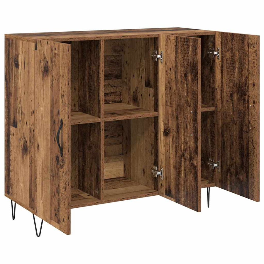 Dressoir Oudhout 90 x 32,5 x 80 cm Bewerkt hout