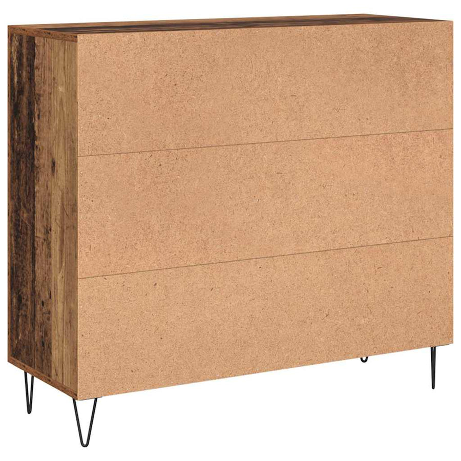 Dressoir Oudhout 90 x 32,5 x 80 cm Bewerkt hout