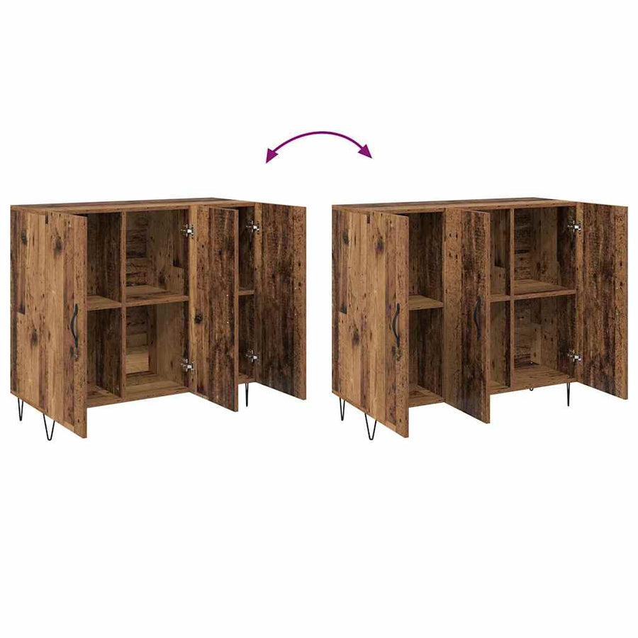 Dressoir Oudhout 90 x 32,5 x 80 cm Bewerkt hout