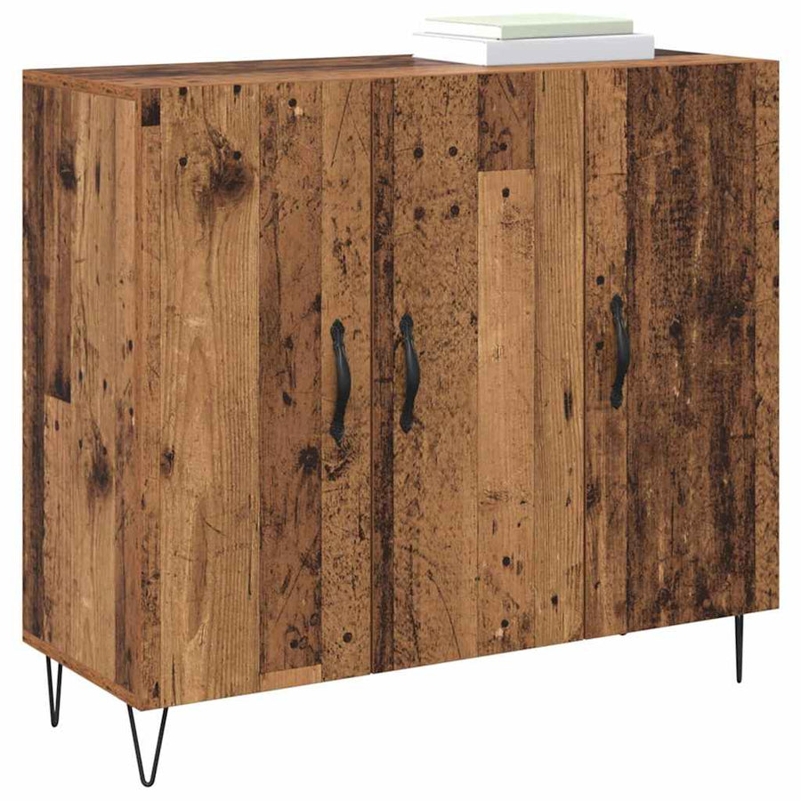Dressoir Oudhout 90 x 32,5 x 80 cm Bewerkt hout