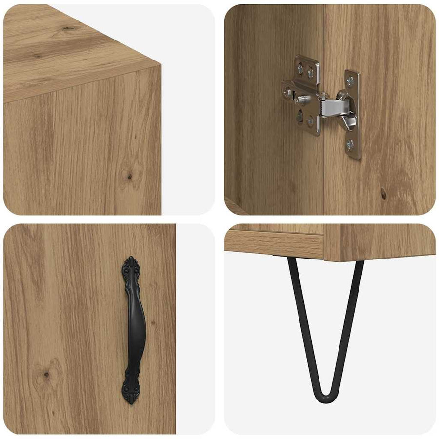 Dressoir Artisan Eiken 90 x 32,5 x 80 cm Bewerkt hout