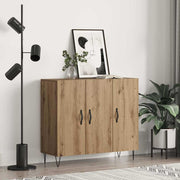 Dressoir 90x32,5x80 cm bewerkt hout artisan eiken