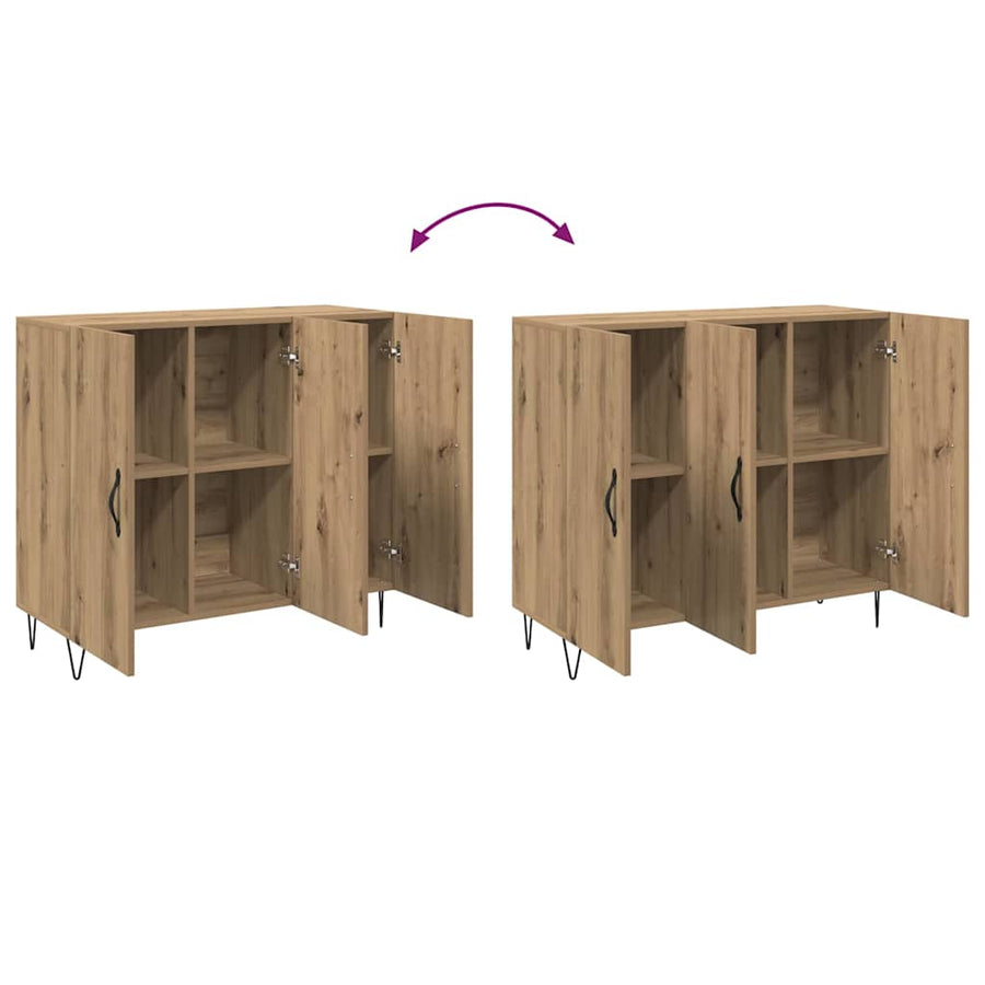 Dressoir Artisan Eiken 90 x 32,5 x 80 cm Bewerkt hout