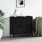 Dressoir 90x34x80 cm zwart eiken
