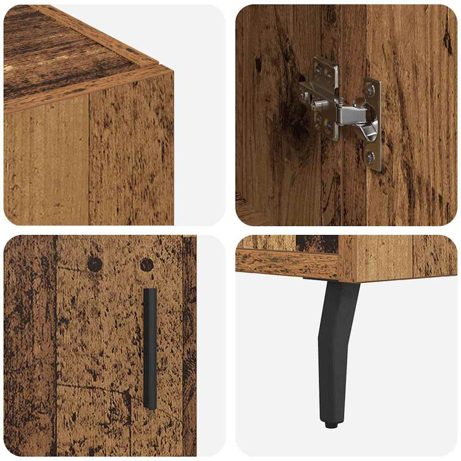 Dressoir Oudhout 90 x 34 x 80 cm Bewerkt hout