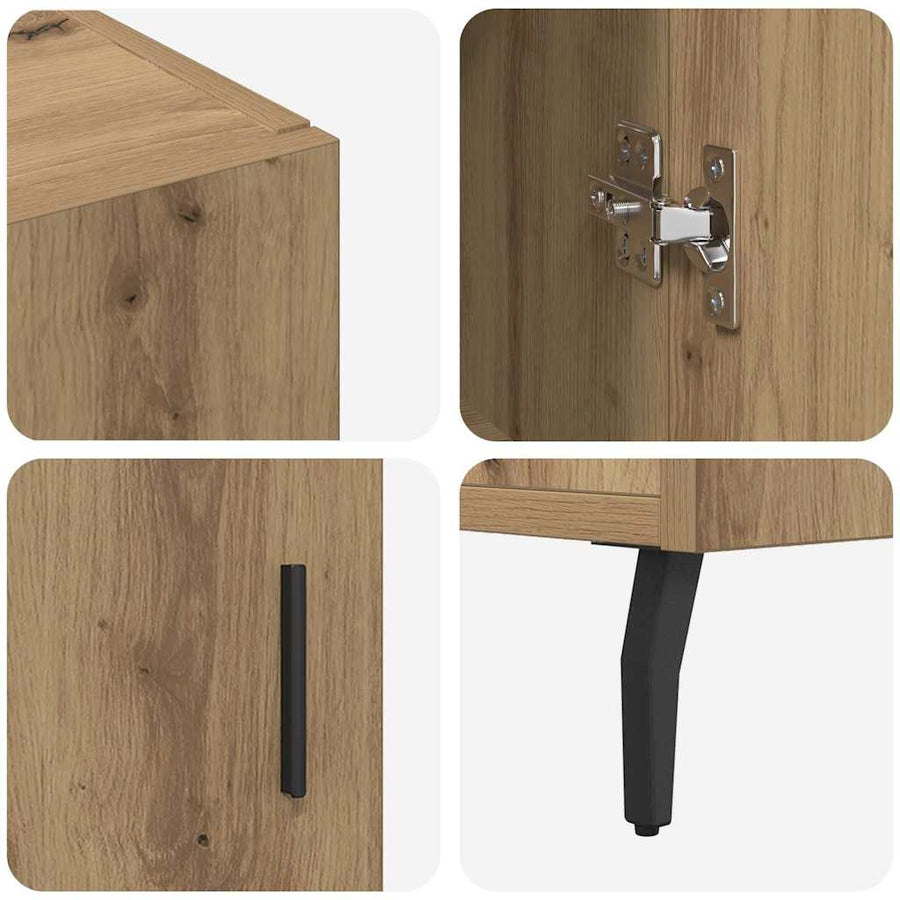 Dressoir Artisan Eiken 90 x 34 x 80 cm Bewerkt hout