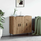 Dressoir 90x34x80 cm artisan eiken bewerkt hout