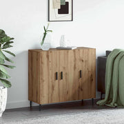 Dressoir 90x34x80 cm artisan eiken bewerkt hout