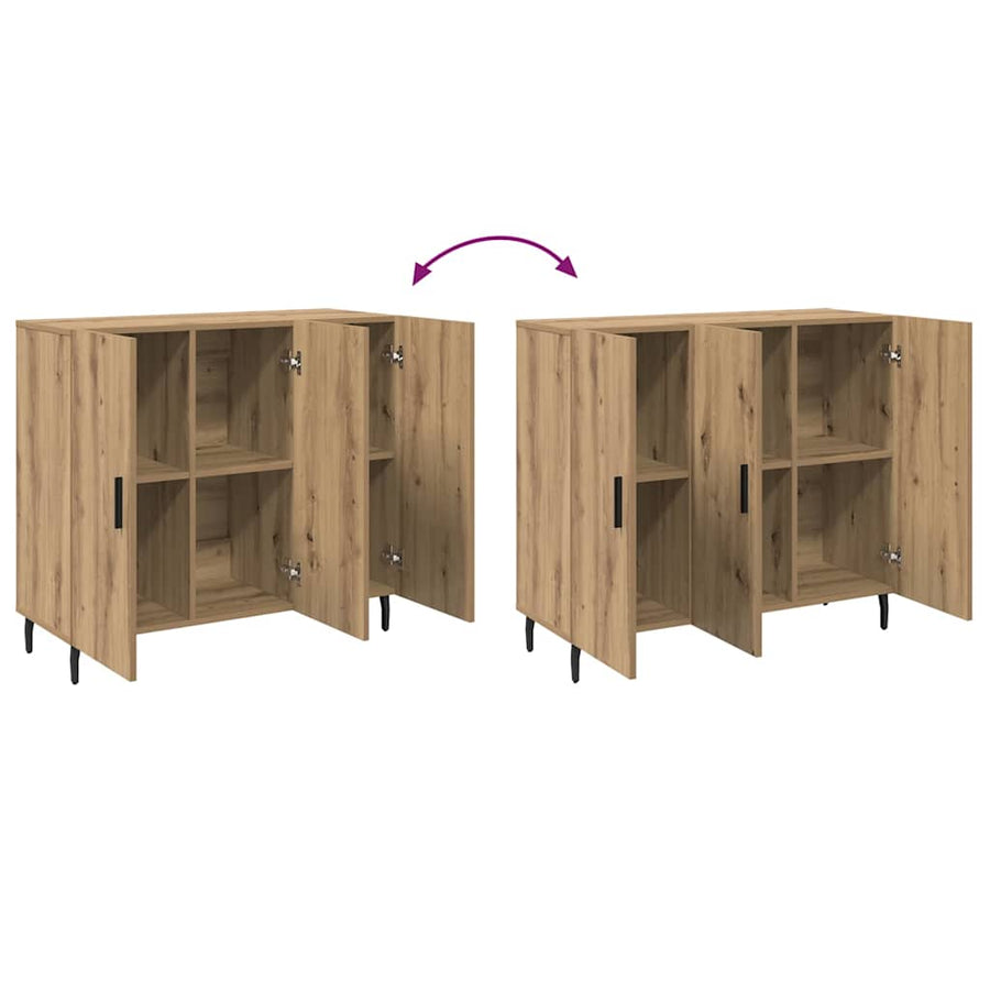 Dressoir Artisan Eiken 90 x 34 x 80 cm Bewerkt hout
