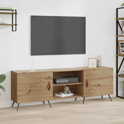TV-kast 150x30x50 cm bewerkt hout artisanaal eikenkleurig