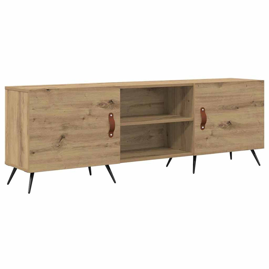 TV-kast artisanaal eikenkleurig 150 x 30 x 50 cm Bewerkt hout