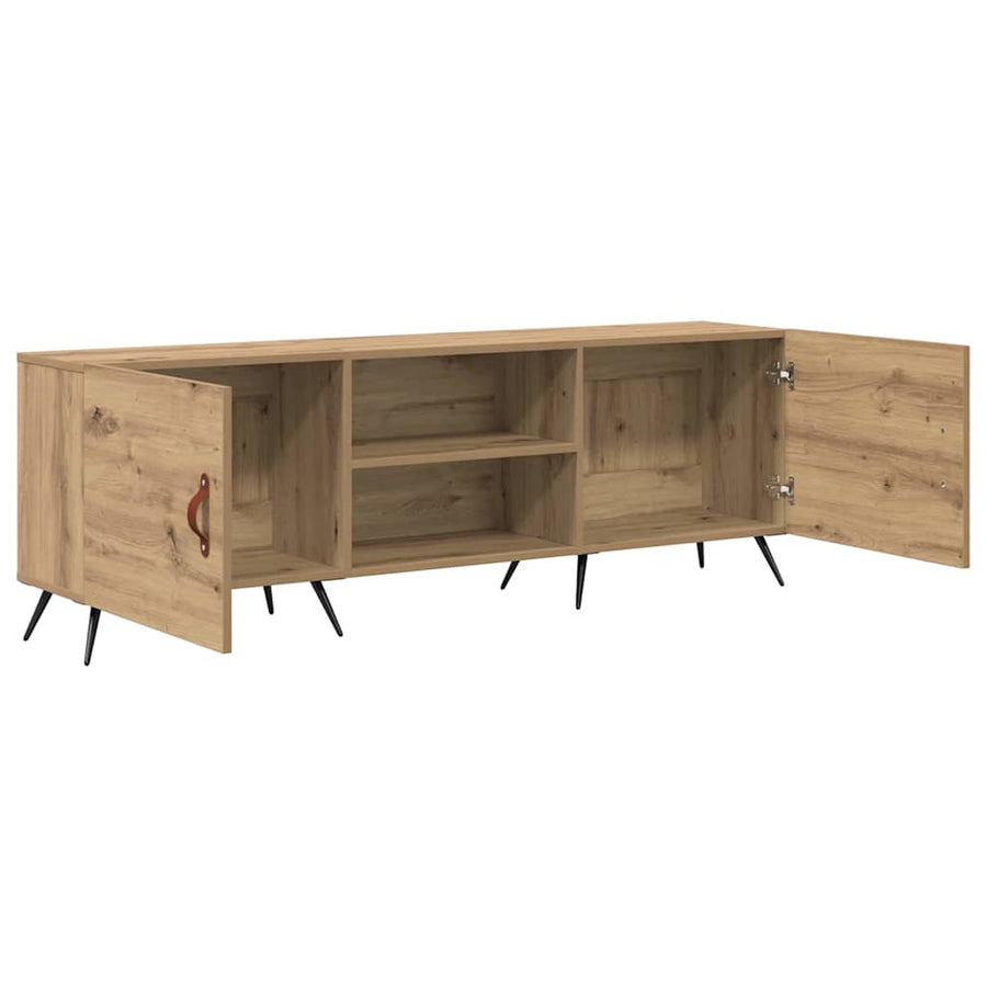 TV-kast artisanaal eikenkleurig 150 x 30 x 50 cm Bewerkt hout