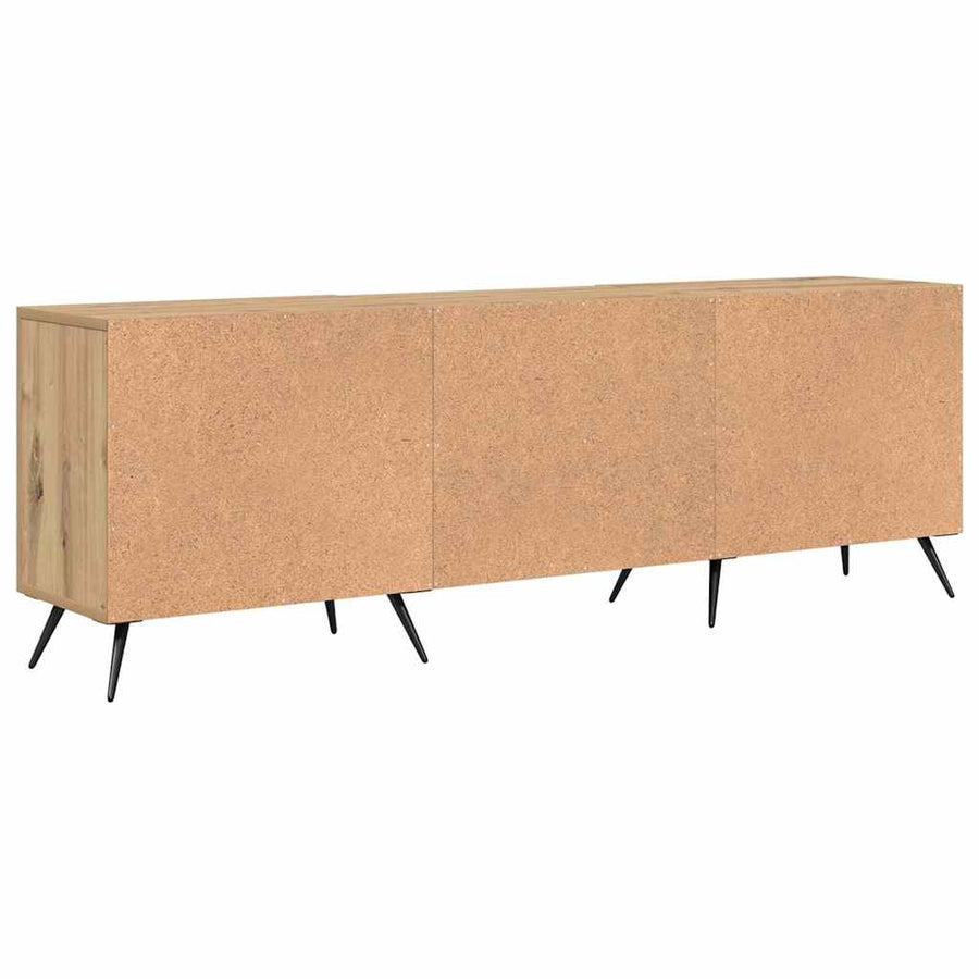 TV-kast artisanaal eikenkleurig 150 x 30 x 50 cm Bewerkt hout