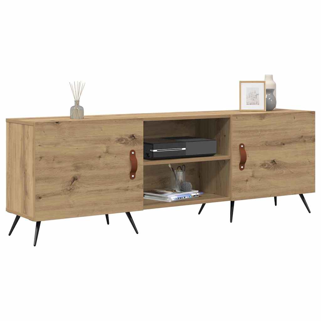 TV-kast artisanaal eikenkleurig 150 x 30 x 50 cm Bewerkt hout