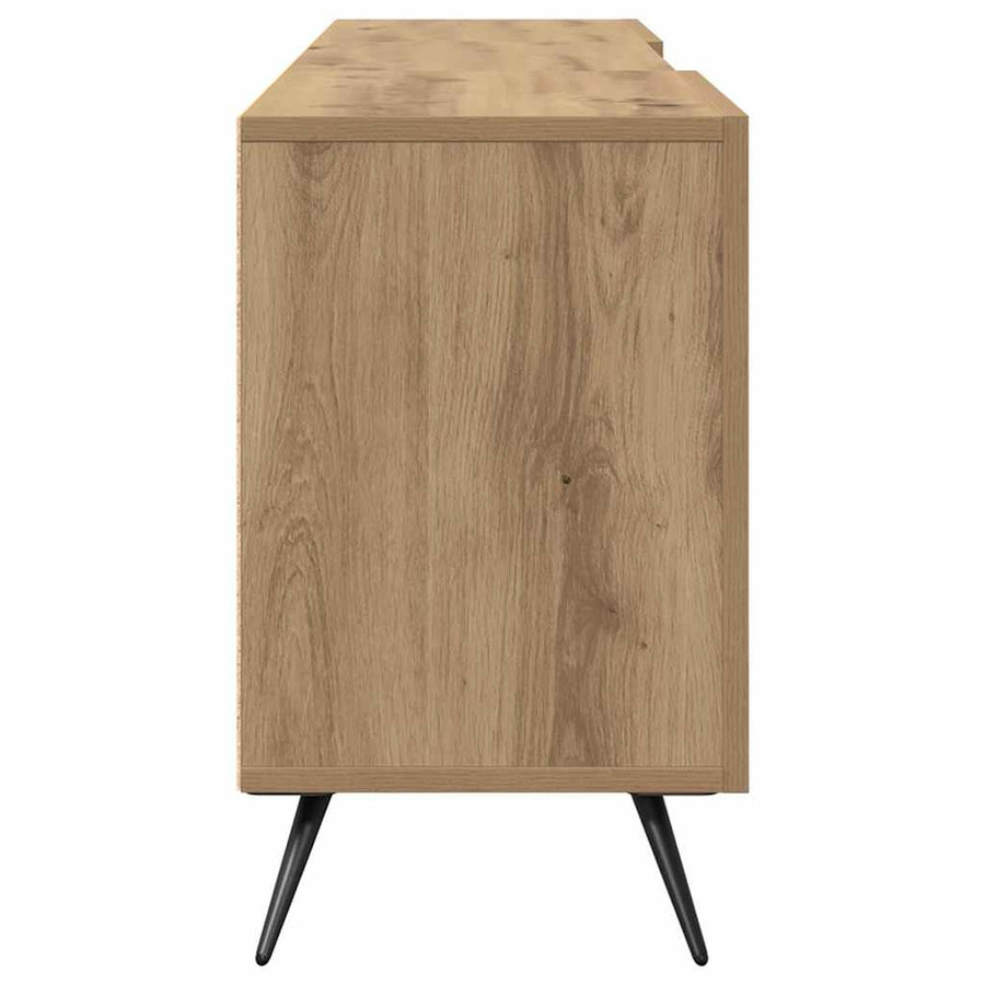 TV-kast artisanaal eikenkleurig 150 x 30 x 50 cm Bewerkt hout