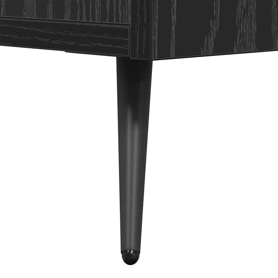 TV-kast Zwart eiken 150 x 30 x 50 cm Bewerkt hout