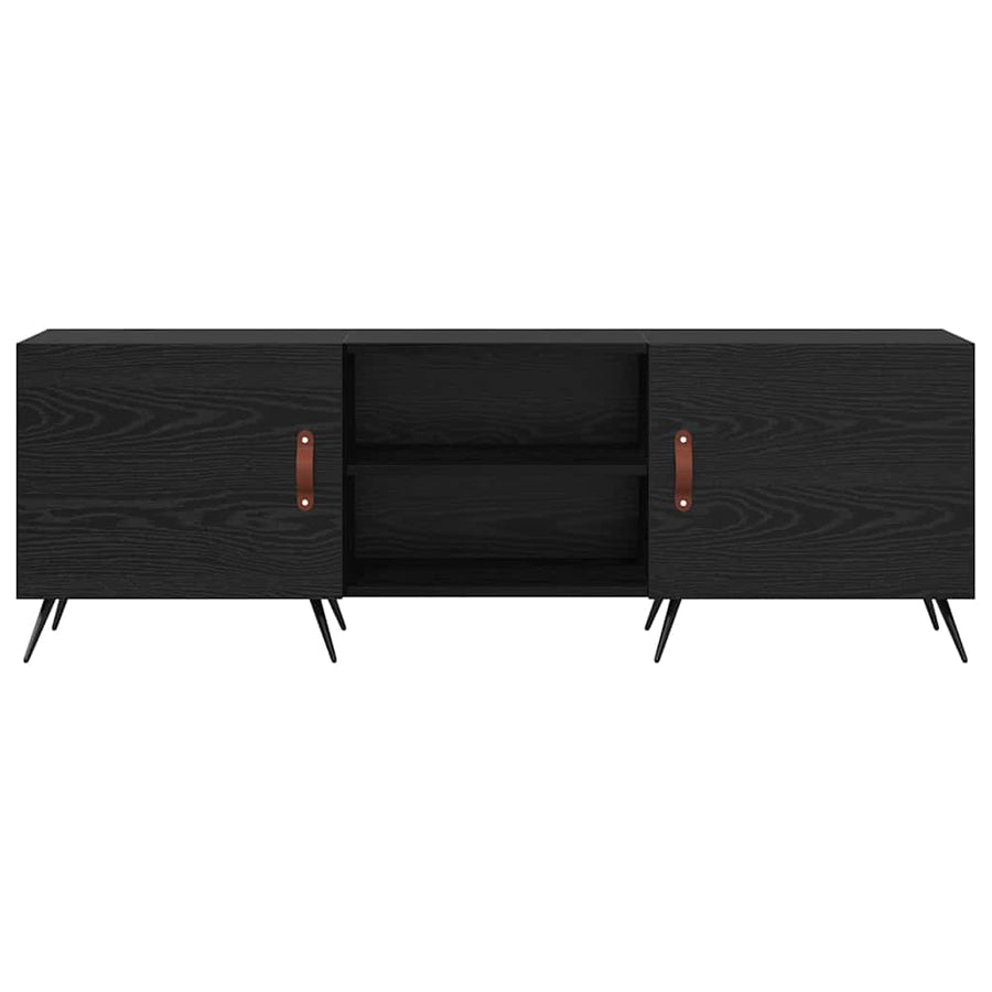 TV-kast Zwart eiken 150 x 30 x 50 cm Bewerkt hout