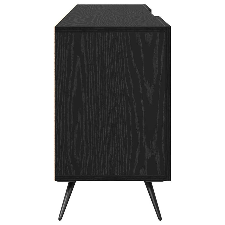 TV-kast Zwart eiken 150 x 30 x 50 cm Bewerkt hout