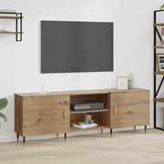 Tv-kast 150x30x50 cm bewerkt hout artisanaal eiken