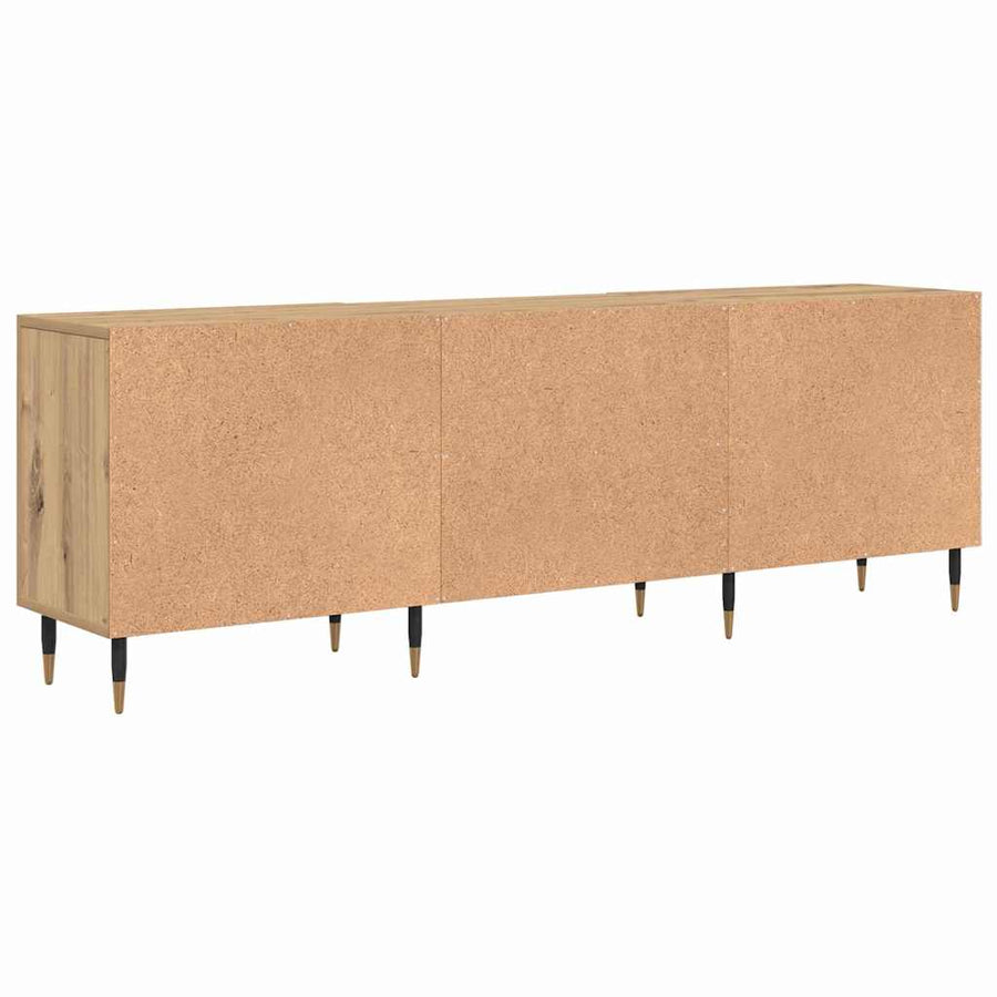 TV-kast artisanaal eikenkleurig 150 x 30 x 50 cm Bewerkt hout