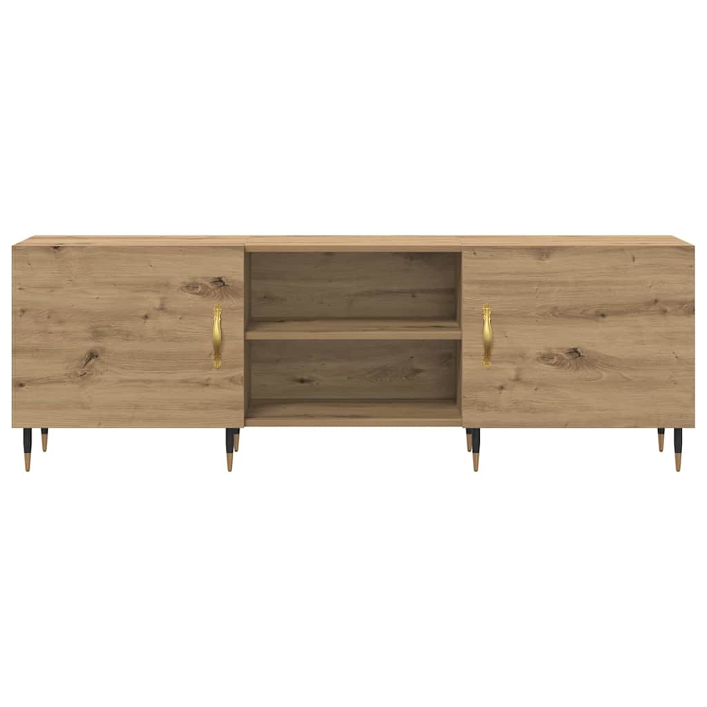 TV-kast artisanaal eikenkleurig 150 x 30 x 50 cm Bewerkt hout
