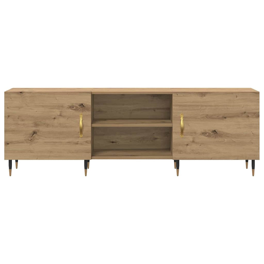 TV-kast artisanaal eikenkleurig 150 x 30 x 50 cm Bewerkt hout