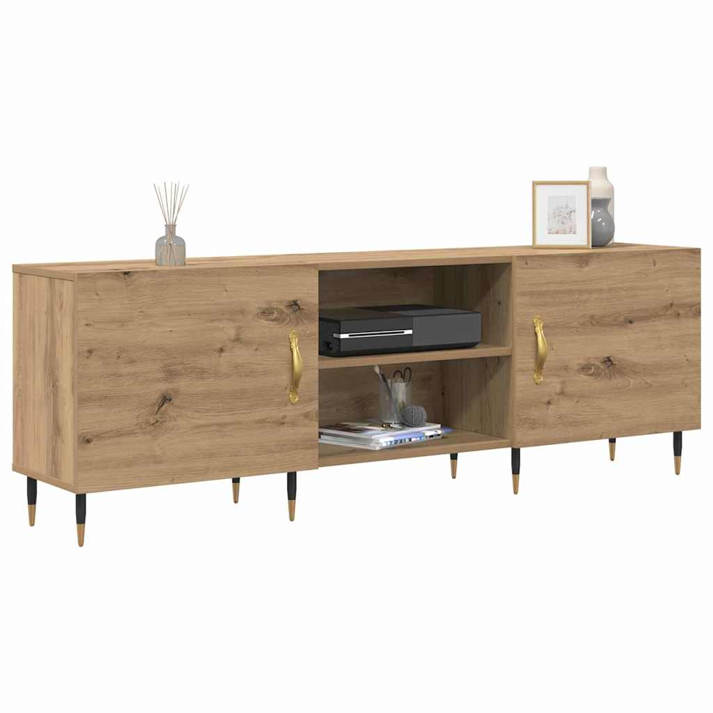 TV-kast artisanaal eikenkleurig 150 x 30 x 50 cm Bewerkt hout