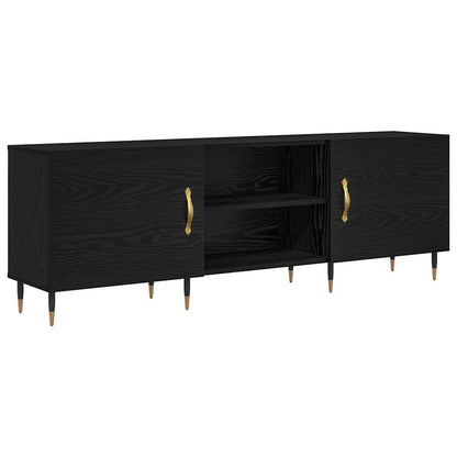 TV-kast Zwart eiken 150 x 30 x 50 cm Bewerkt hout