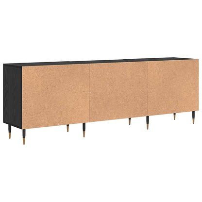 TV-kast Zwart eiken 150 x 30 x 50 cm Bewerkt hout