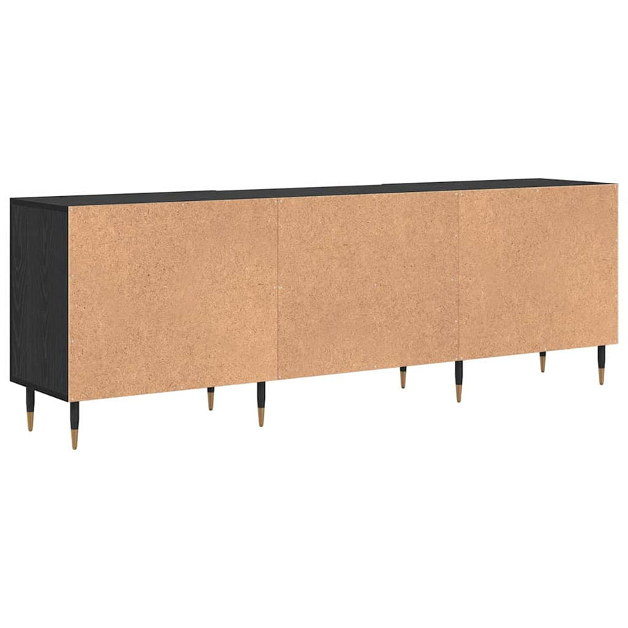 TV-kast Zwart eiken 150 x 30 x 50 cm Bewerkt hout
