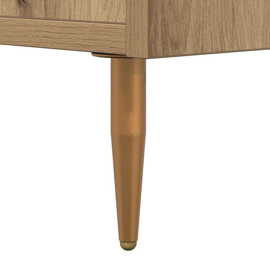 TV-kast artisanaal eikenkleurig 150 x 30 x 50 cm Bewerkt hout