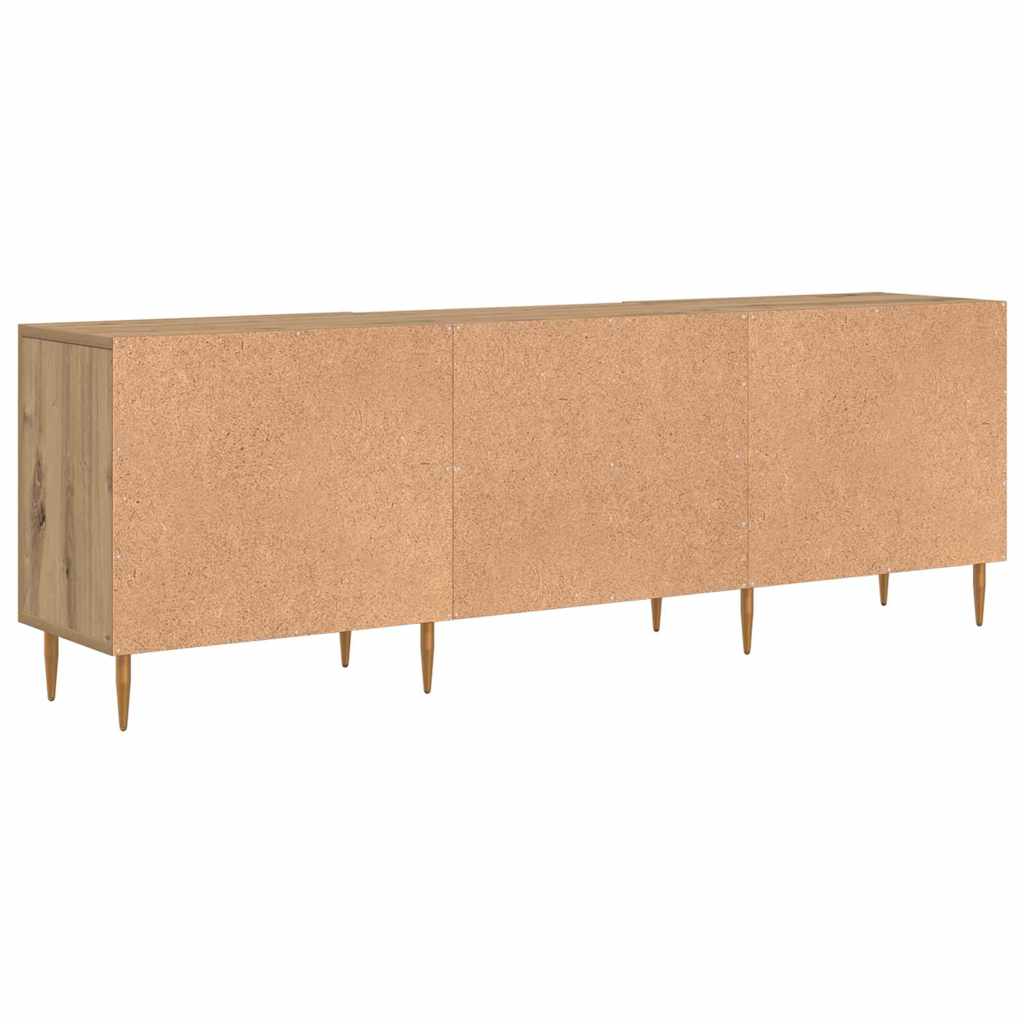 TV-kast artisanaal eikenkleurig 150 x 30 x 50 cm Bewerkt hout
