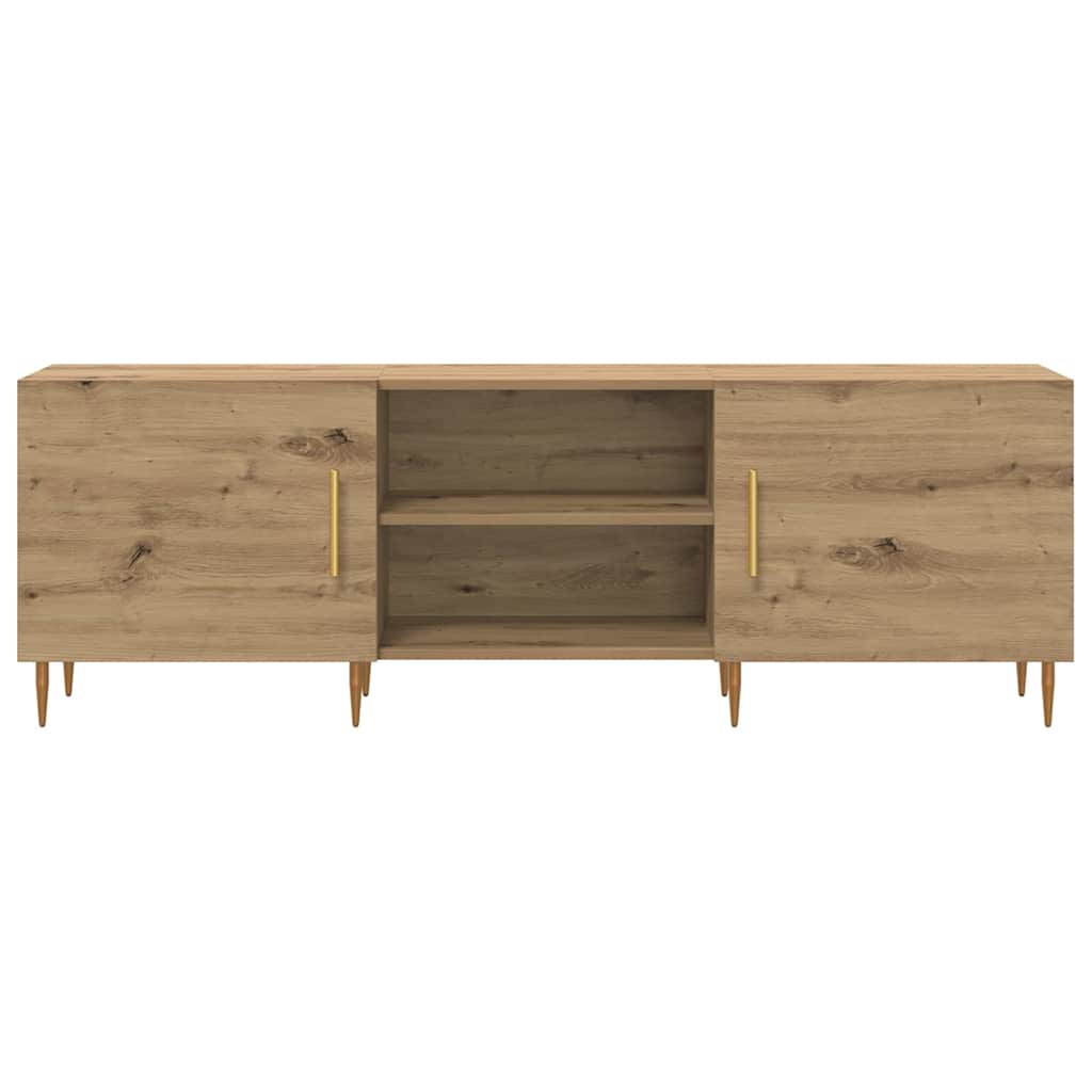 TV-kast artisanaal eikenkleurig 150 x 30 x 50 cm Bewerkt hout