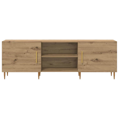 TV-kast artisanaal eikenkleurig 150 x 30 x 50 cm Bewerkt hout
