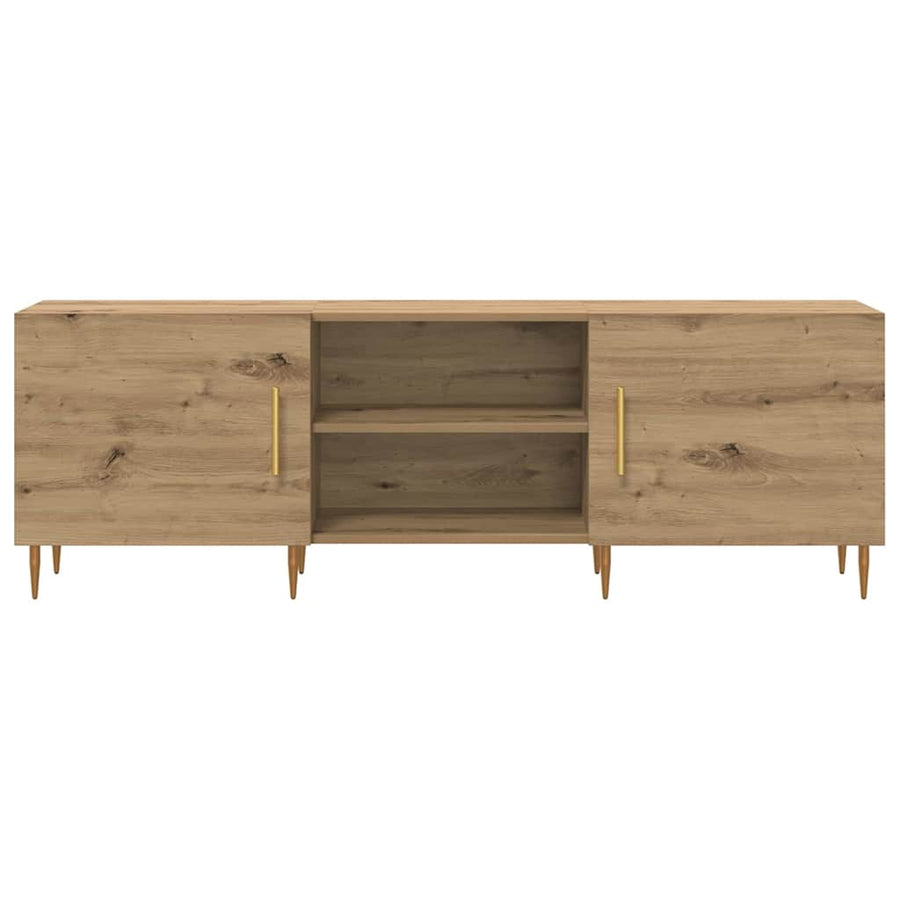 TV-kast artisanaal eikenkleurig 150 x 30 x 50 cm Bewerkt hout