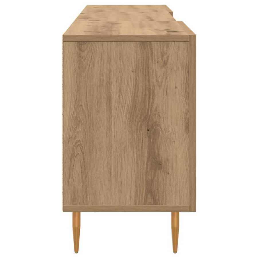 TV-kast artisanaal eikenkleurig 150 x 30 x 50 cm Bewerkt hout