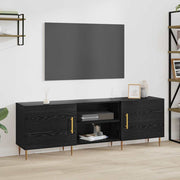 TV-kast 150x30x50 cm zwart eiken