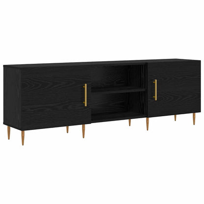TV-kast Zwart eiken 150 x 30 x 50 cm Bewerkt hout