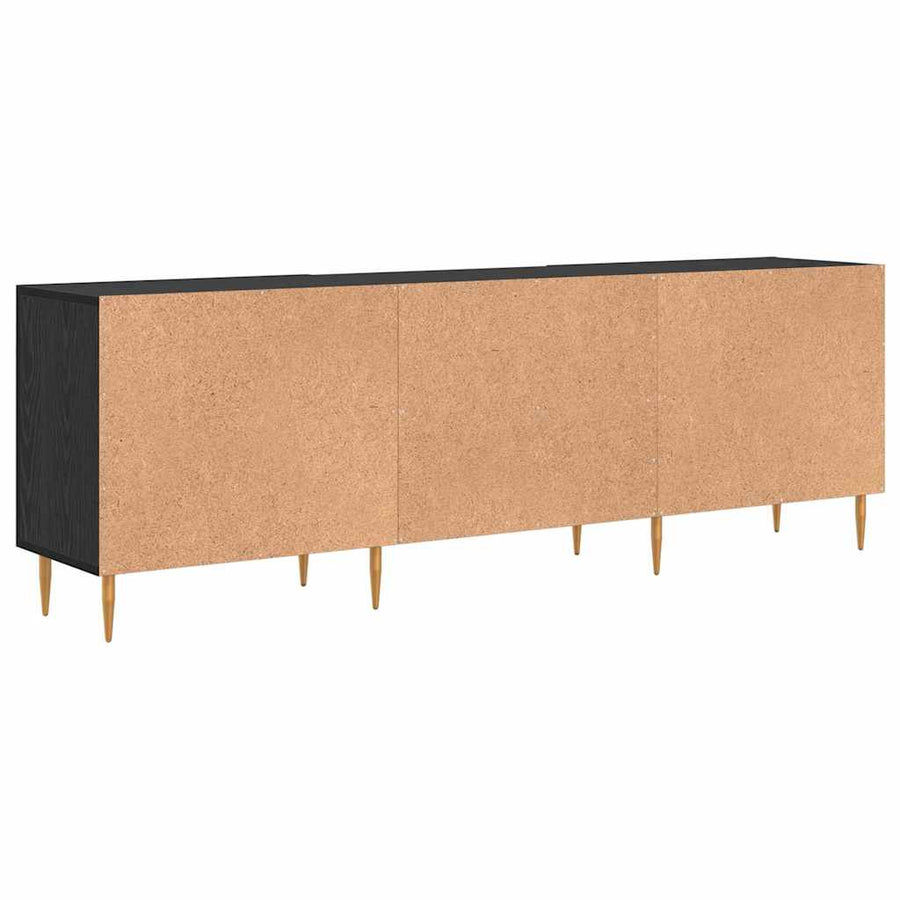 TV-kast Zwart eiken 150 x 30 x 50 cm Bewerkt hout